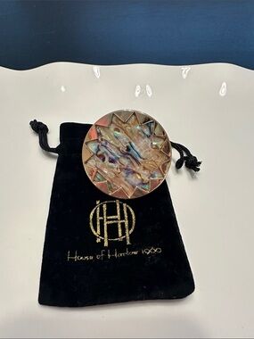 House of Harlow 1960 Large Iridescent Sunburst Ring